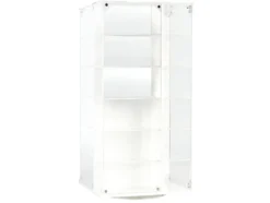 Acrylitower Showcase 24 Car Display Desktop Spinner with Cover White "Mijo Exclusives" for 1/64 Scale Models
