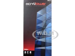 Acrylitower Showcase 24 Car Display Desktop Spinner with Cover White