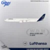 Airbus A340-600 Commercial Aircraft "Lufthansa" (D-AIHF) White with Dark Blue Tail 1/400 Diecast Model Airplane by GeminiJets