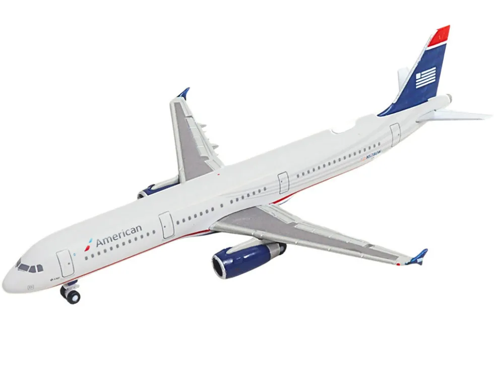 Airbus A321 Commercial Aircraft "American Airlines" (N578UW) Gray with Blue Tail 1/500 Diecast Model Airplane by Herpa
