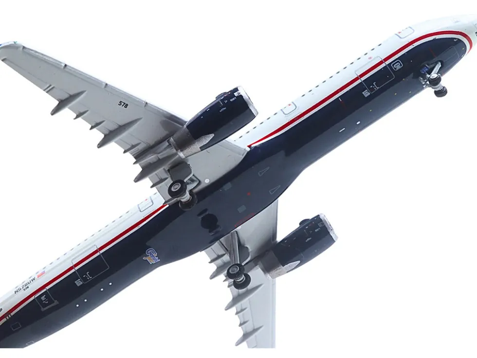 Airbus A321 Commercial Aircraft "American Airlines - US Airways Heritage Jet" (N578UW) White with Blue Tail 1/400 Diecast Model Airplane by GeminiJets