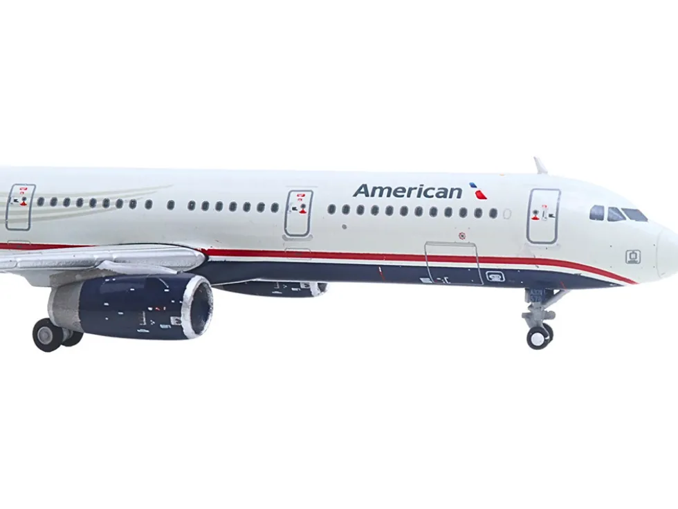Airbus A321 Commercial Aircraft "American Airlines - US Airways Heritage Jet" (N578UW) White with Blue Tail 1/400 Diecast Model Airplane by GeminiJets
