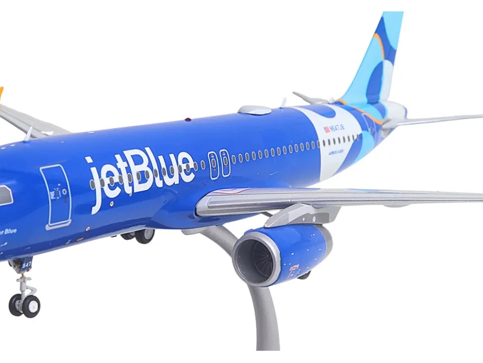 Airbus A320 Commercial Aircraft "JetBlue Airways - Forever Blue" (N547JB) Blue with Graphics "Gemini 200" Series 1/200 Diecast Model Airplane by GeminiJets