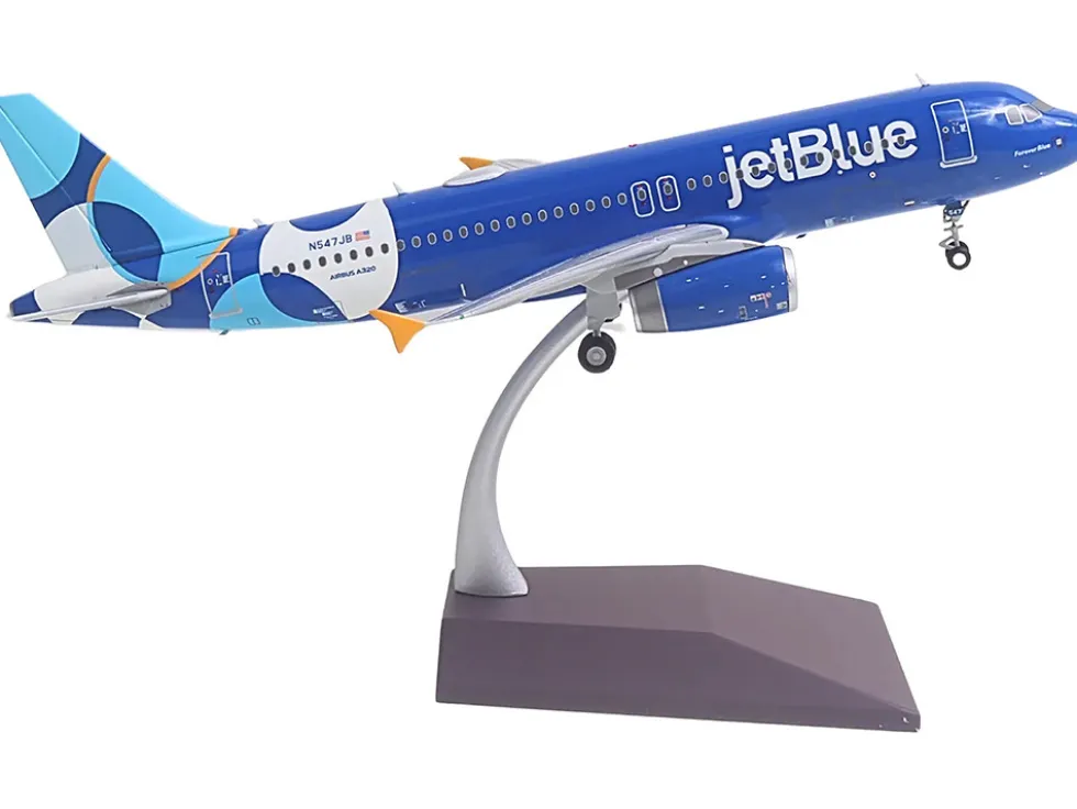 Airbus A320 Commercial Aircraft "JetBlue Airways - Forever Blue" (N547JB) Blue with Graphics "Gemini 200" Series 1/200 Diecast Model Airplane by GeminiJets