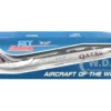 Airbus A350-1000 Commercial Aircraft "Qatar Airways" (A7-ANA) Gray with Tail Graphics (Snap-Fit) 1/200 Plastic Model by Skymarks