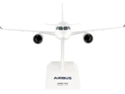 Airbus A220-100 Commercial Aircraft "Airbus Corporate Livery" (C-FFDO) White with Blue Tail (Snap-Fit) 1/100 Plastic Model by Skymarks