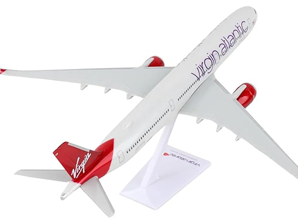 Airbus A350-1000 Commercial Aircraft "Virgin Atlantic" (G-VLUX) White with Red Tail (Snap-Fit) 1/250 Plastic Model by Skymarks