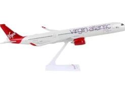 Airbus A350-1000 Commercial Aircraft "Virgin Atlantic" (G-VLUX) White with Red Tail (Snap-Fit) 1/250 Plastic Model by Skymarks