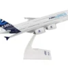 Airbus A380-800 Commercial Aircraft "Airbus" (F-WWDD) White with Dark Blue Tail (Snap-Fit) 1/200 Plastic Model by Skymarks skr380