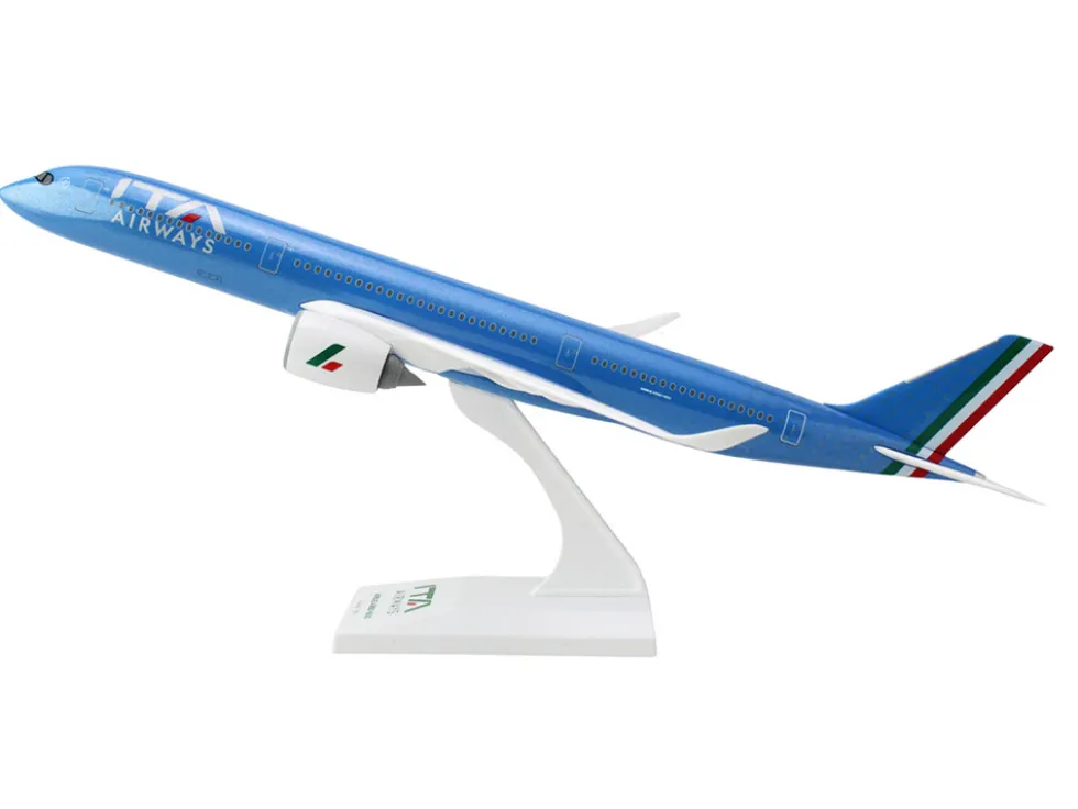 Airbus A350-900 Commercial Aircraft "ITA Airways" Blue with Striped Tail (Snap-Fit) 1/200 Plastic Model by Skymarks