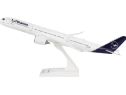 Airbus A350-900 Commercial Aircraft "Lufthansa" (D-AIXM) White with Dark Blue Tail (Snap-Fit) 1/200 Plastic Model by Skymarks