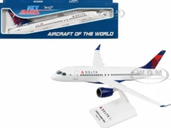Airbus A220-100 Commercial Aircraft "Delta Air Lines" (N101DU) White with Red and Blue Tail (Snap-Fit) 1/100 Plastic Model by Skymarks