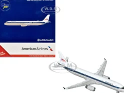 Airbus A321 Commercial Aircraft "American Airlines - Allegheny Heritage" (N579UW) White with Blue Stripes 1/400 Diecast Model Airplane by GeminiJets