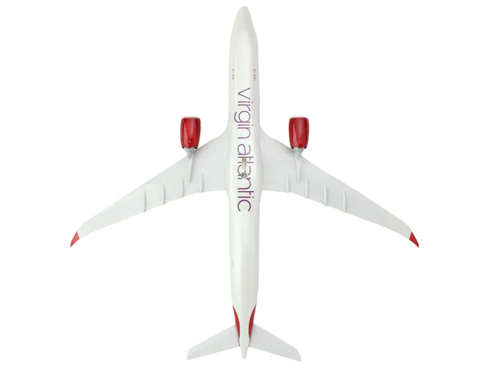 Airbus A330 900 Commercial Aircraft Virgin Atlantic G VJAZ Gray with Red Tail Snap Fit 1/200 Plastic Model Skymarks SKR1130