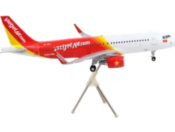 Airbus A320 Commercial Aircraft VietJet Air White and Red Gemini 200 Series 1/200 Diecast Model Airplane GeminiJets G2VJC711