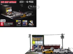 Akina Tofu Shop Diorama Set "American Diorama X G-Fans" Series for 1/64 Scale Models by American Diorama