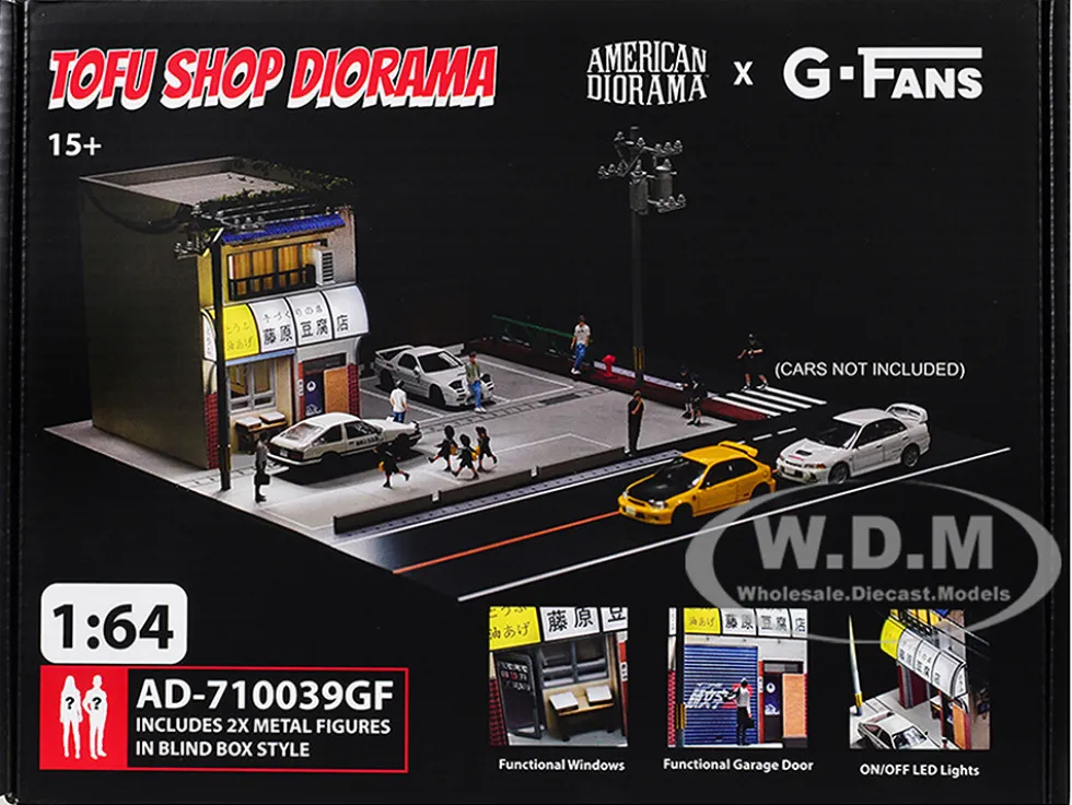 Akina Tofu Shop Diorama Set "American Diorama X G-Fans" Series for 1/64 Scale Models by American Diorama