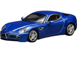 2008 Alfa Romeo 8C Competizione Blue Metallic 1/64 Diecast Model Car by MotorHelix