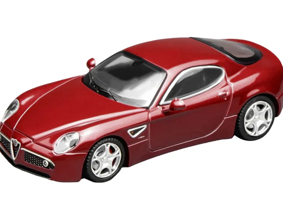2008 Alfa Romeo 8C Competizione Competition Red Metallic 1/64 Diecast Model Car by MotorHelix