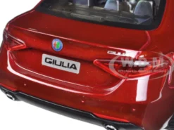 2016 Alfa Romeo Giulia Burgundy 1/24 Diecast Model Car Bburago 21080