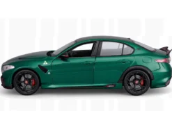 Alfa Romeo Giulia GTA Green Metallic with Carbon Top 1/18 Diecast Model Car by Bburago