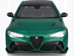Alfa Romeo Giulia GTA Green Metallic with Carbon Top 1/18 Diecast Model Car by Bburago