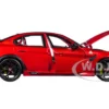 Alfa Romeo Giulia GTAm Red Metallic with Carbon Top 1/18 Diecast Model Car by Bburago
