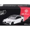 Alfa Romeo Giulia GTAm White with Carbon Top 1/64 Diecast Model Car by BBR