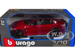 Alfa Romeo Giulia GTA Red Metallic with Carbon Top 1/18 Diecast Model Car by Bburago