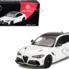 Alfa Romeo Giulia GTA White with Carbon Top 1/64 Diecast Model Car by BBR
