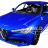 Alfa Romeo Stelvio Quadrifoglio Blue 1/24 Diecast Model Car Bburago 21086