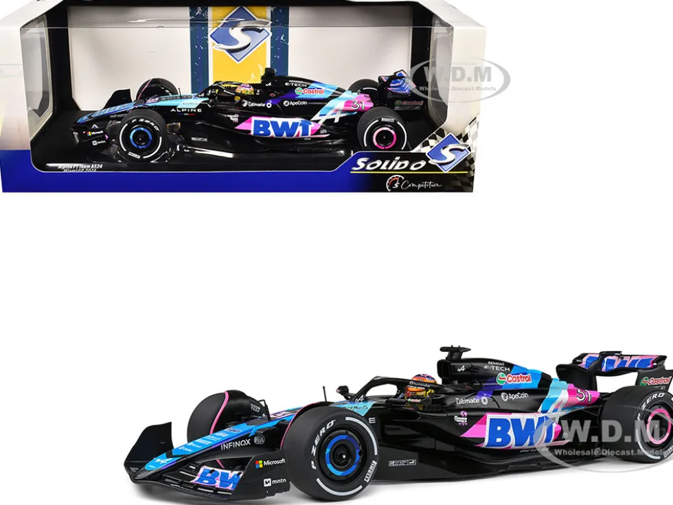 Alpine A524 #31 Esteban Ocon "BWT" Formula One F1 Miami GP (2024) "Competition" Series 1/18 Diecast Model Car by Solido
