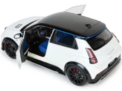 2024 Alpine A290 GTS White Metallic with Black Top 1/18 Diecast Model Car by Solido
