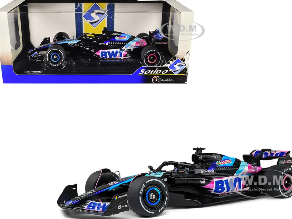Alpine A524 Presentation Edition "BWT" "Formula One F1 World Championship" (2024) "Competition" Series 1/18 Diecast Model Car by Solido