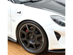 2024 Alpine A110 R Pearl White Metallic with Carbon Hood and Top 1/18 Diecast Model Car by Norev
