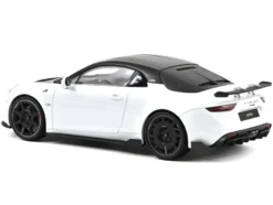 2024 Alpine A110 R Pearl White Metallic with Carbon Hood and Top 1/18 Diecast Model Car by Norev