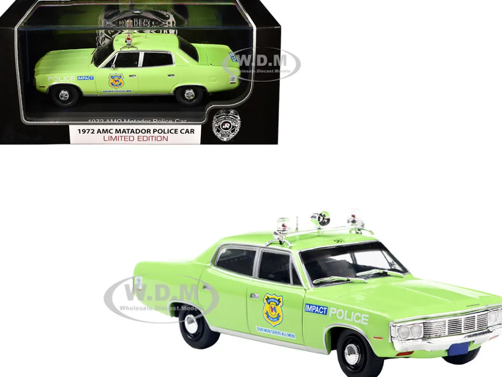 1972 AMC Matador Police Car "Cleveland Police Department" Light Green 1/43 Diecast Model by Iconic Replicas