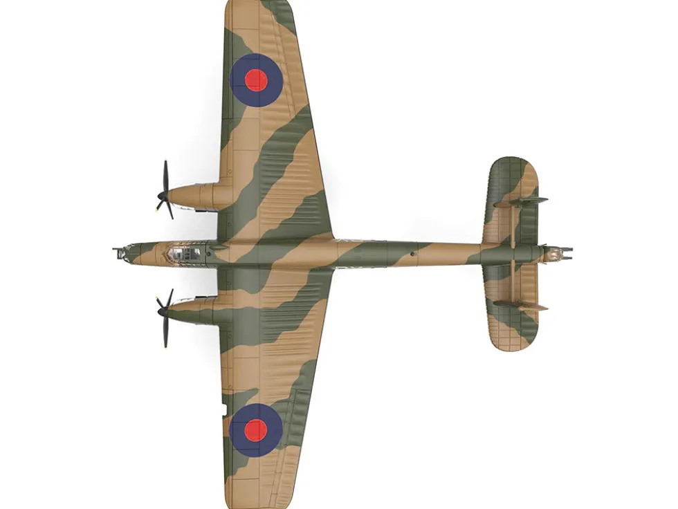 Armstrong Whitworth Whitley Mk V Bomber Aircraft No 102 Squadron RAF Driffield Royal Air Force 1940 Planes of World War II Series 1/144 Diecast Model Airplane Luppa LCM019