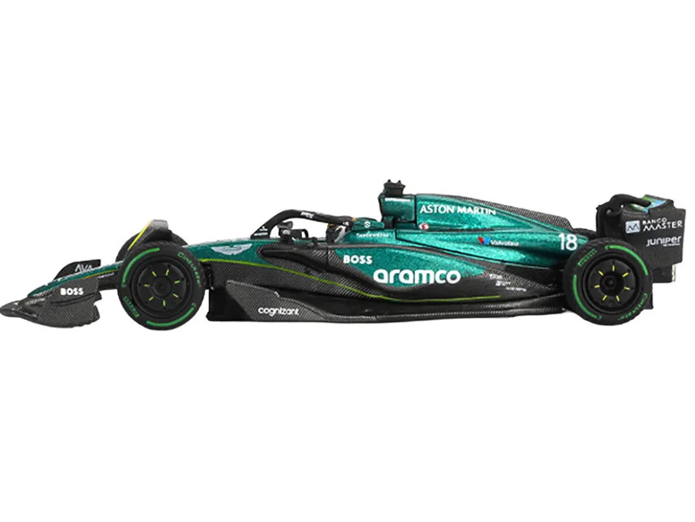 Aston Martin AMR24 #18 Lance Stroll Formula One F1 "Canadian GP" (2024) Limited Edition 1/64 Diecast Model Car by Mini GT