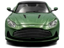 2023 Aston Martin DB12 Coupe Iridescent Emerald Metallic with Black Top 1/43 Diecast Model Car by Solido