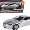 Aston Martin DB9 Coupe Silver Metallic Timeless Legends 1/24 Diecast Model Car Motormax 73321
