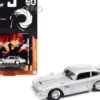 Aston Martin DB5 RHD Right Hand Drive Silver Metallic 007 James Bond GoldenEye 1995 Movie Collectible Tin Display Silver Screen Machines Series 1/64 Diecast Model Car Johnny Lightning JLDR017-JLSP306