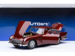 Aston Martin DB5 RHD (Right Hand Drive) Dubonnet Rosso Red Metallic 1/18 Model Car by Autoart