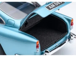 Aston Martin DB5 RHD (Right Hand Drive) Caribbean Pearl Blue Metallic 1/18 Model Car by Autoart