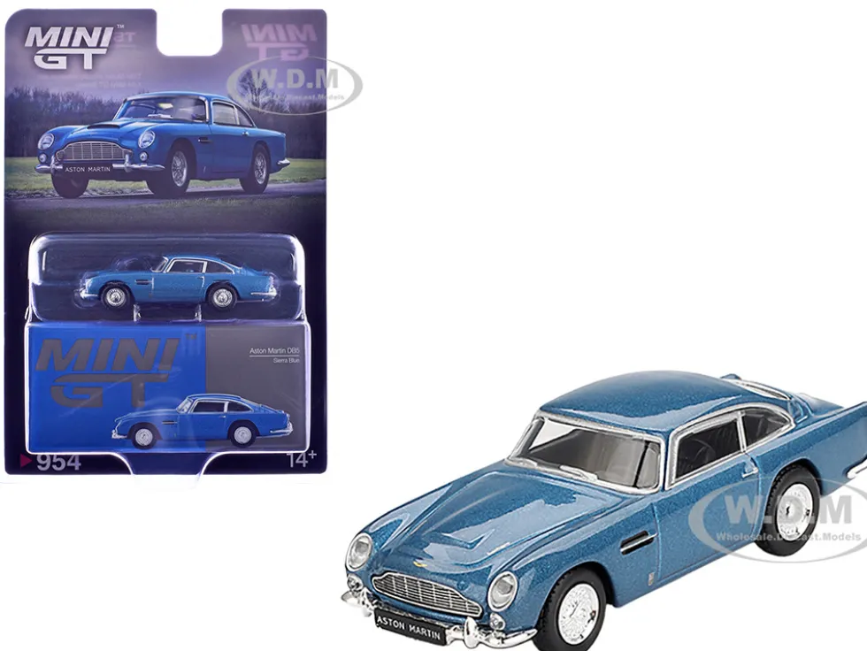Aston Martin DB5 Sierra Blue Metallic Limited Edition 1/64 Diecast Model Car by Mini GT