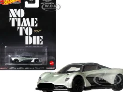 Aston Martin Valhalla Concept Light Green Metallic Dark Green Top James Bond 007 No Time to Die 2021 Movie Diecast Model Car Hot Wheels GRL79