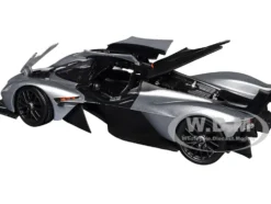 Aston Martin Valkyrie Silver Metallic with Matt Black Top 