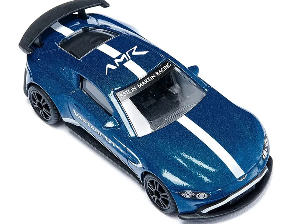 Aston Martin Vantage GT4 Blue Metallic with White Stripes Diecast Model Car Siku SK1577