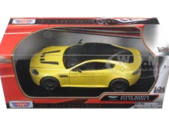 Aston Martin Vantage S V12 Yellow 1/24 Diecast Model Car Motormax 79322