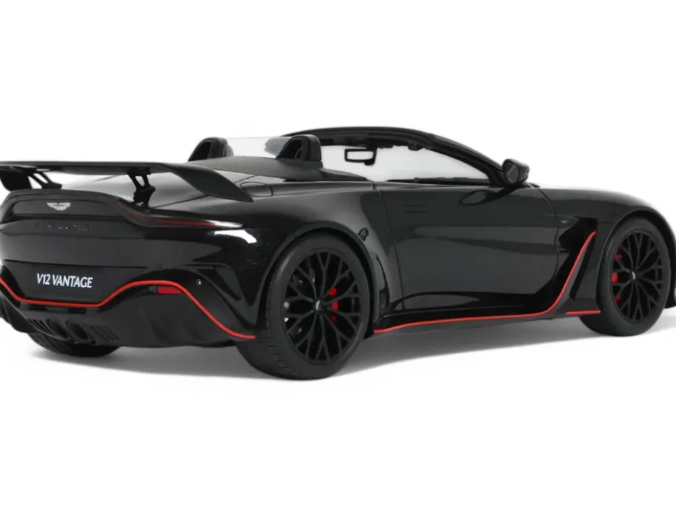 2023 Aston Martin V12 Vantage Roadster Onyx Black 1/18 Model Car by GT Spirit